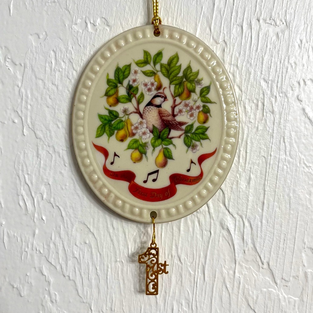 LENOX Partridge in a Pear Tree Christmas Ornament - 1st in Series - *IN BOX*